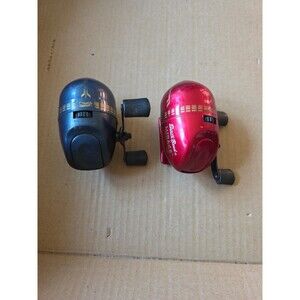 2- Vintage South‎ Bend Mirage 186 Red & Blue Fishing Reels Reel Vacation Boat